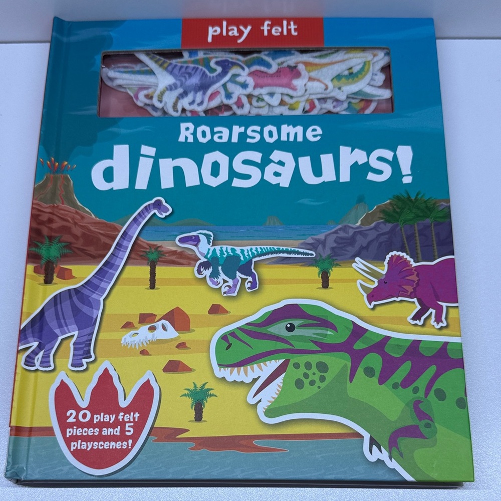Dinosaur Designs Roarsome Dinosaurs Play Felt Book - Green, Purple, Blue